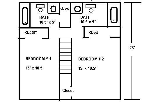 Townhouse 2 Bedroom / 2.5 Bath
